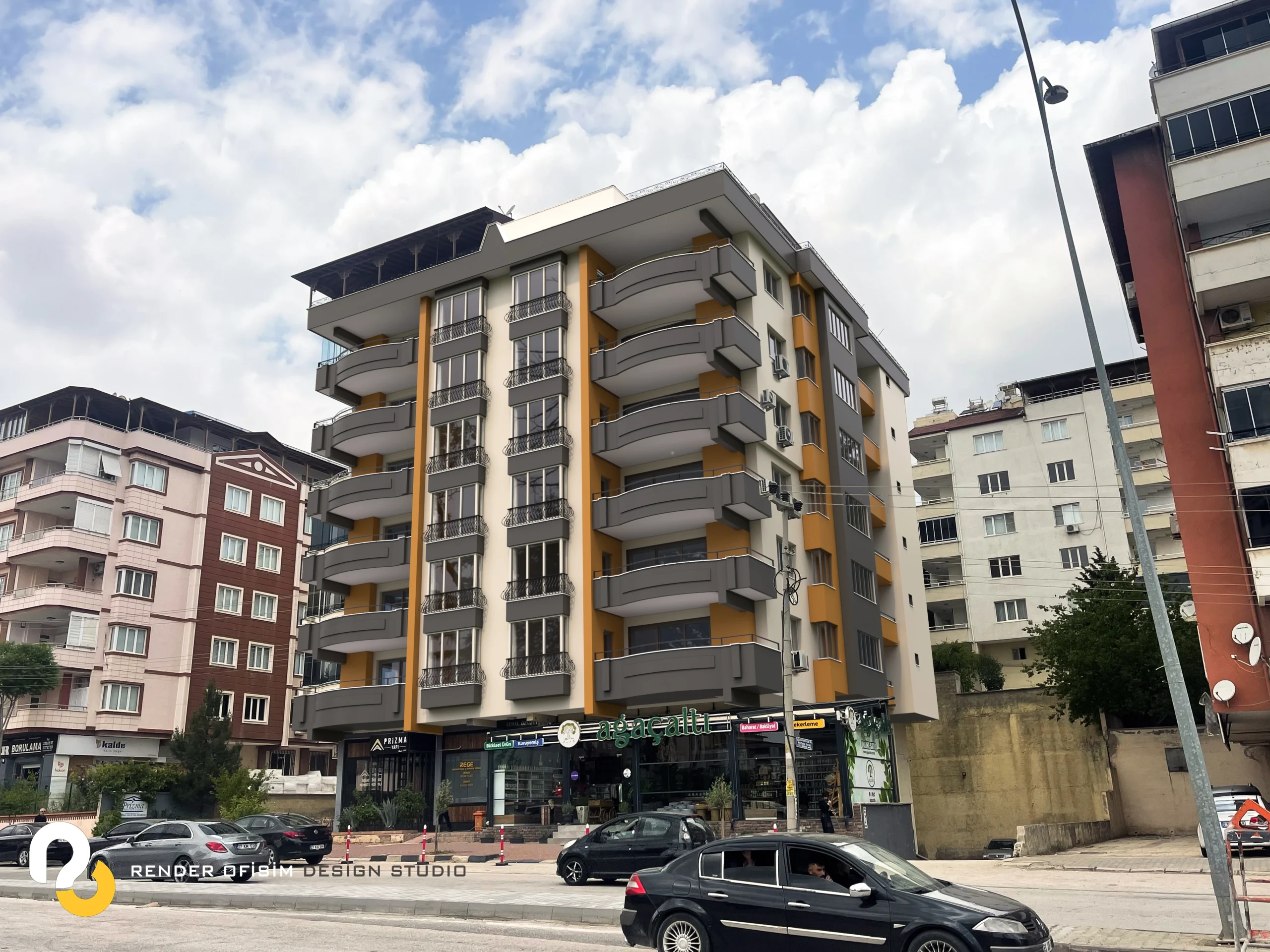 Photomatch çalışması sonrası yeni apartman cephe tasarımı