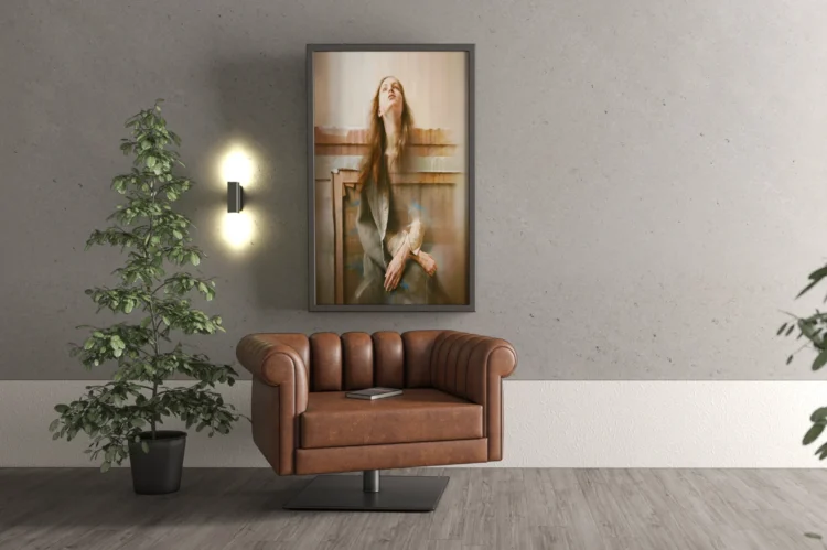 Modern oturma alanı tasarımı için hazırlanan fotogerçekçi 3D iç mekan render çalışması.