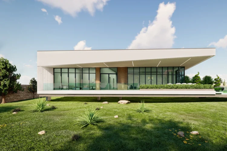 Modern hobi evi için hazırlanan fotogerçekçi dış mekan render çalışması.