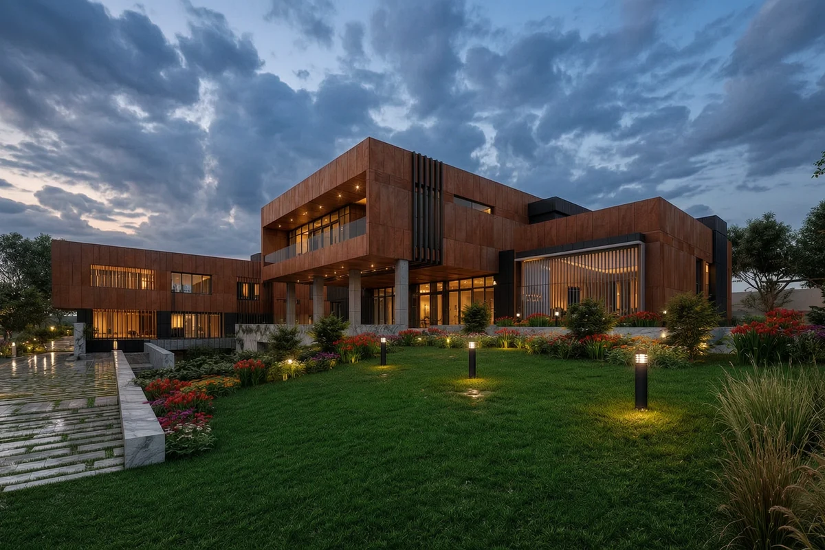 Villa dış mekân render projesi