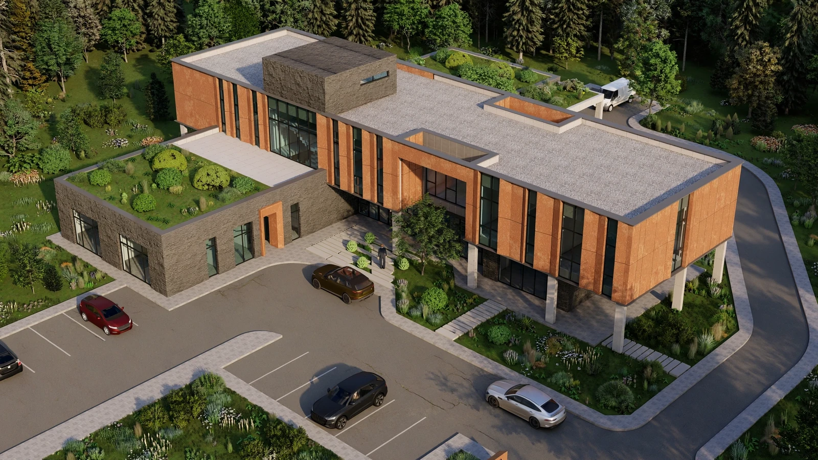 Kurumsal yapı için mimari render referansı